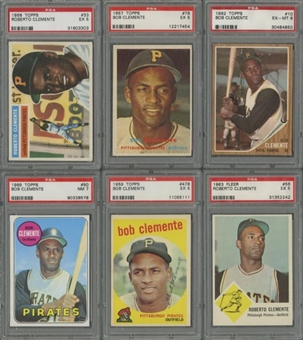 1956-1973 Topps Roberto Clemente Graded Collection (12 Different)